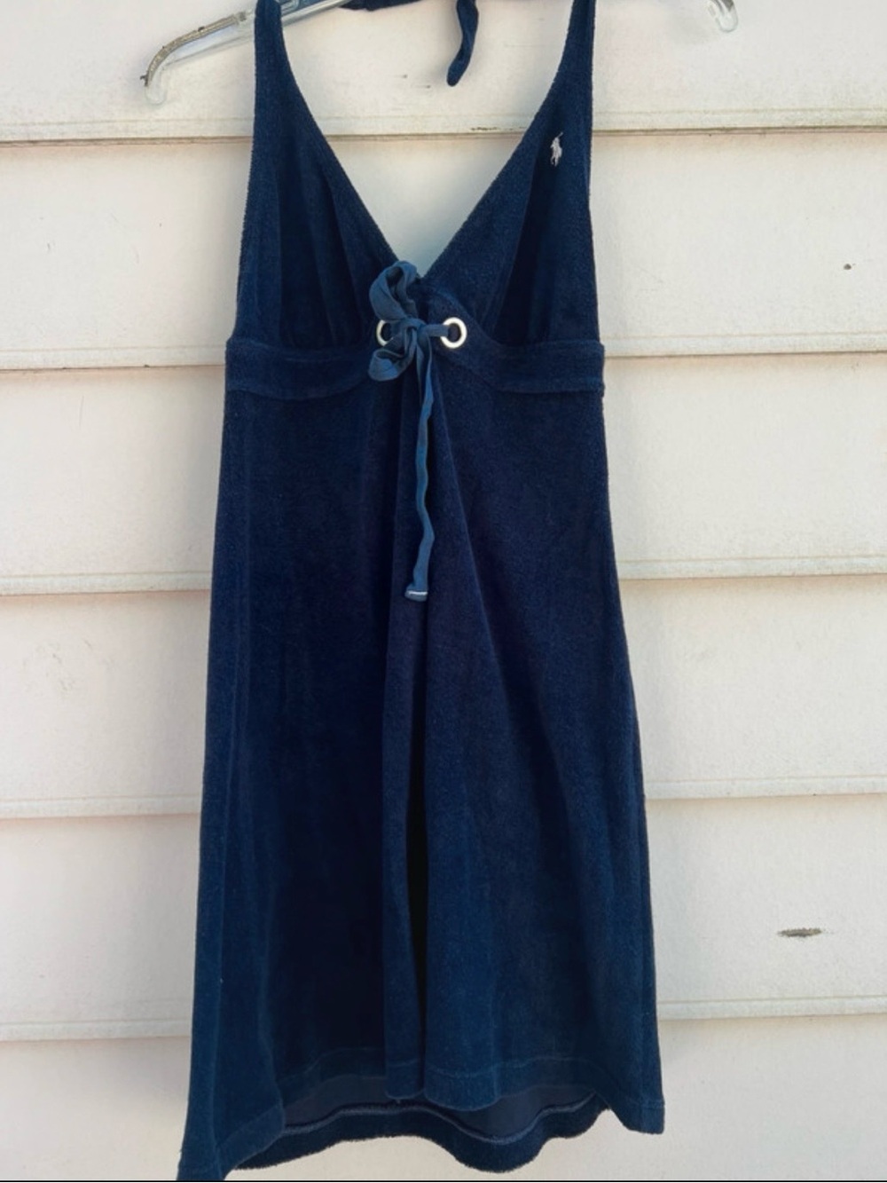 Polo by Ralph Lauren Navy Terry Halter One-Piece Cover-Up